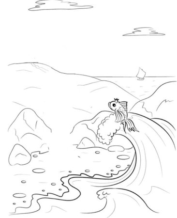 Раскраски к сказке Пушкина о рыбаке и рыбке