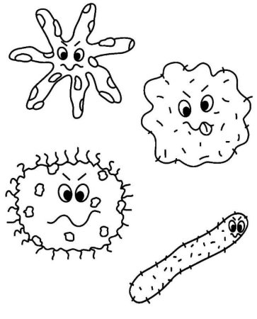 Раскраска бактерии и вирусы