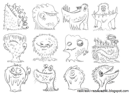 Микробы раскраска