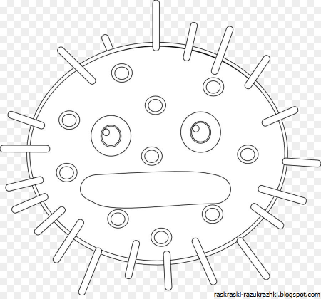 Микробы раскраска