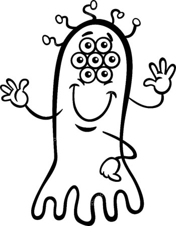 Микробы раскраска для детей