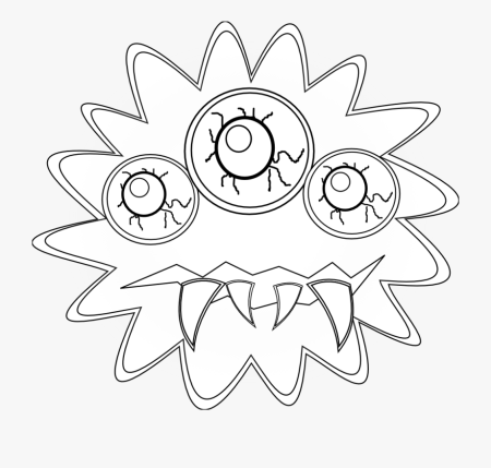 Раскраска вирусы и микробы для детей