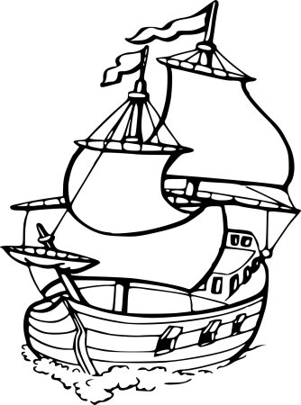 Корабли. Раскраска