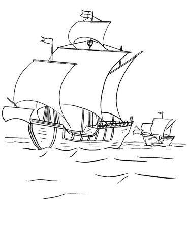 Пароход раскраска