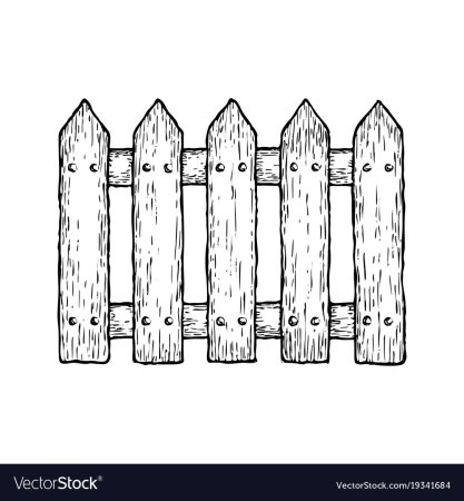 Раскраска заборчик для детей