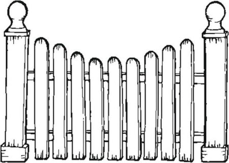 Забор нарисованный