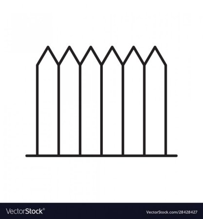 Деревенский забор раскраска