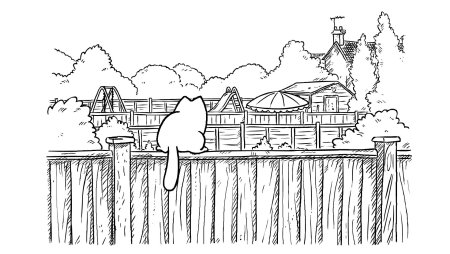 Деревянный забор раскраска