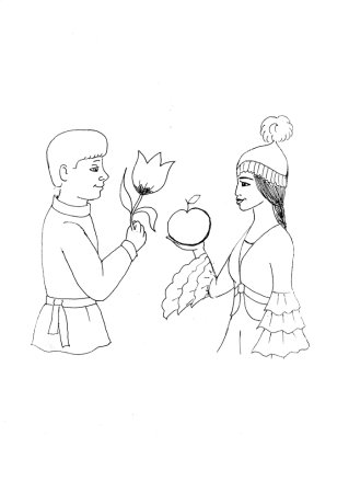 Раскраска праздник Наурыз для детей