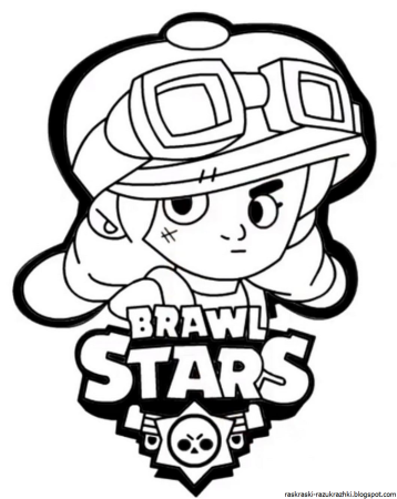 Раскраска Brawl Stars Джесси
