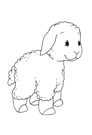 Барашек раскраска