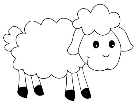 Трафарет барашка