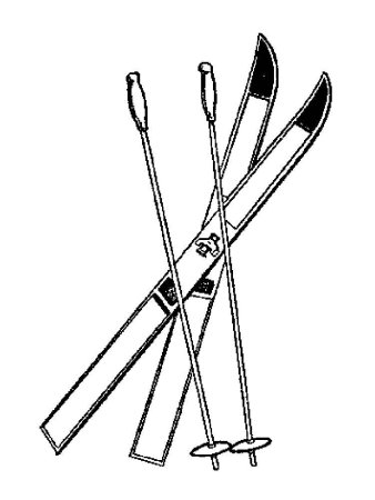 Лыжи рисунок