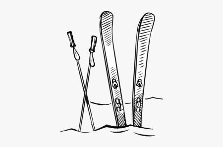 Лыжи раскраска