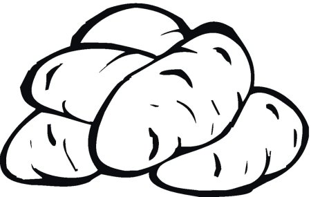 Картошка раскраска для детей