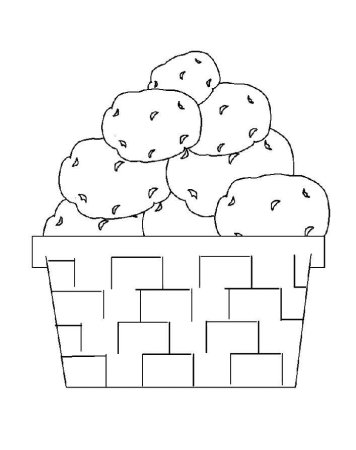 Картошка раскраска для детей