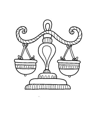 Раскраска знак зодиака весы