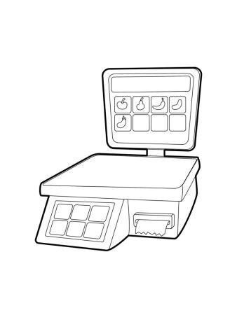 Касса раскраска для детей