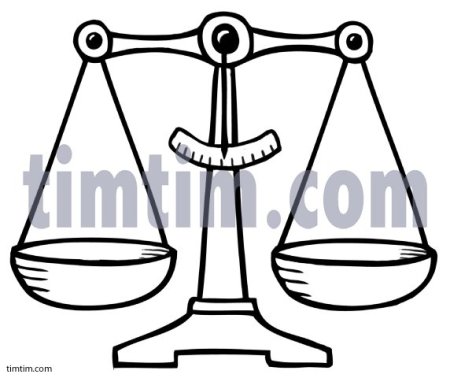 Судебные весы раскраска