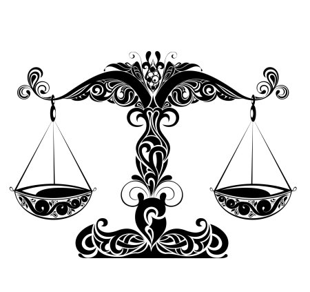 Весы тату эскиз