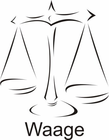 Рисунок одной линией весы