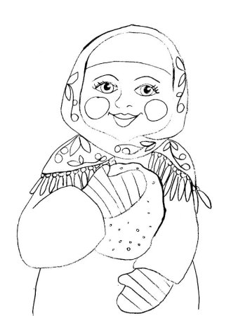 Раскраски Масленица для дошкольников