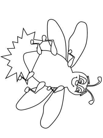 Светлячок раскраска