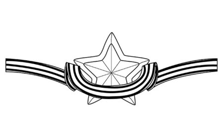 Георгиевская лента раскраска