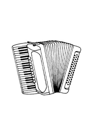 Баян раскраска