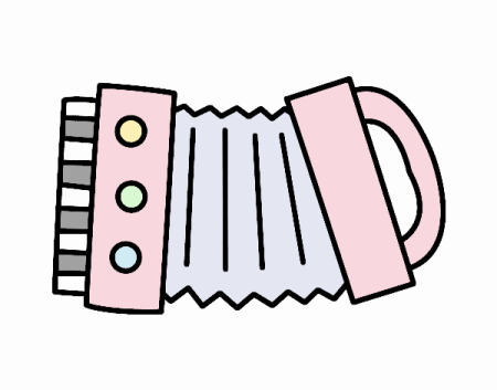 Аккордеон раскраска