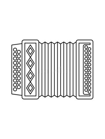 Раскраска русская гармонь