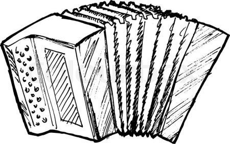 Баян раскраска