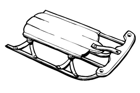 Санки раскраска для детей