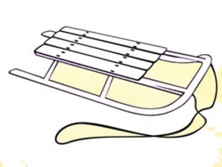 Санки раскраска