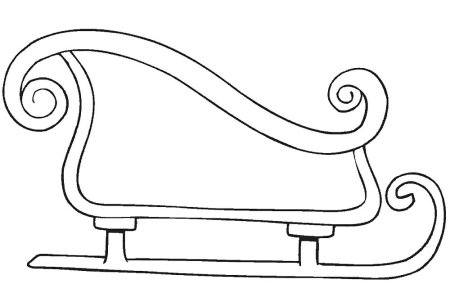 Сани трафарет