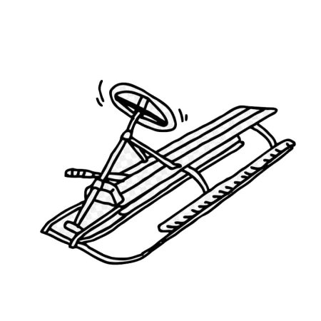 Сани раскраска