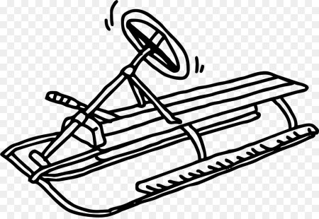 Санки раскраска для малышей