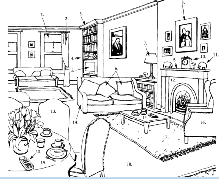 Раскраска комната