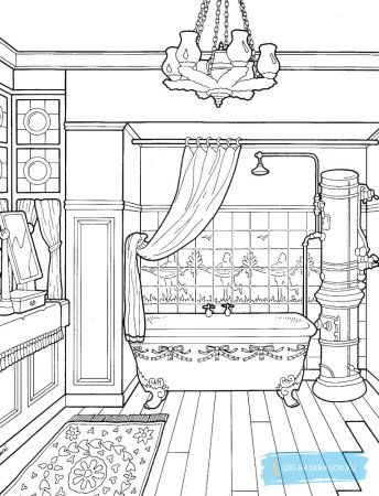 Раскраска детской комнаты для английского