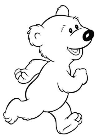 Медведь раскраска для детей