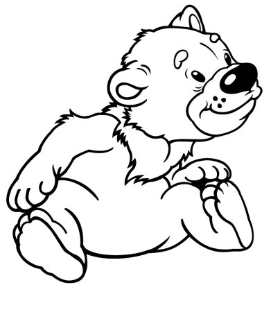 Мишка раскраска для детей