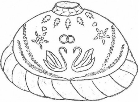 Каравай раскраска для детей