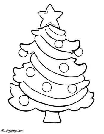 Елка раскраска