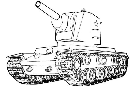 Раскраска танк кв 3