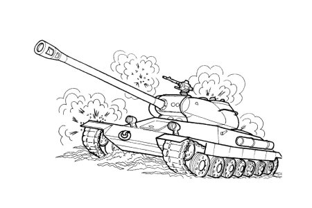 Раскраска танк т 34