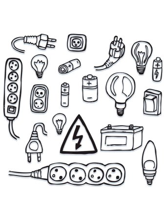 Электрик трафарет