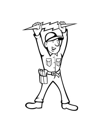 Раскраска инженер Строитель