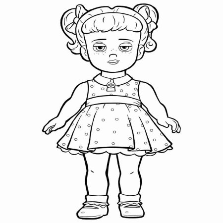 Кукла игрушка раскраска