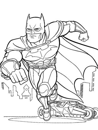 Маленький Бэтмен раскраска