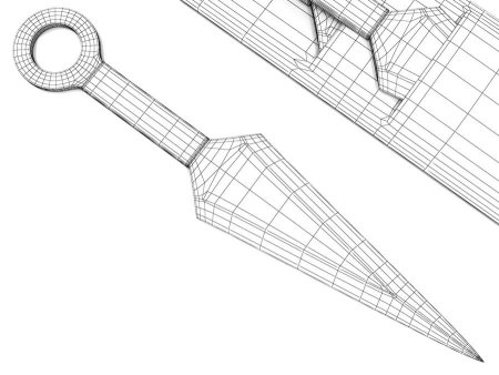Ножик кунай чертеж